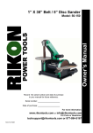 Rikon Power Tools 50-150 Owner`s manual