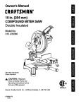 Craftsman 315.235360 Owner`s manual