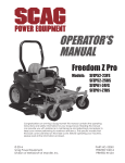 Scag Power Equipment SFZP52-23FS Operator`s manual