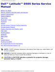 Dell Latitude D505 Series Service manual