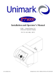 Unimark ET6000 Operator`s manual