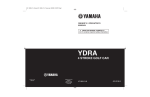 Yamaha YDRA Operator`s manual