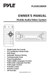 PYLE Audio PLDVD199XM Owner`s manual