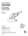 Craftsman 315.115031 Owner`s manual
