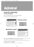 Admiral AAW-08CR1FHU Specifications