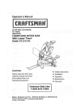 Craftsman 137.212140 Operator`s manual