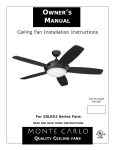Monte Carlo Fan Company 5SLR52 Owner`s manual