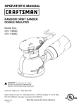 Craftsman 315.116940 Operator`s manual