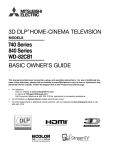 Mitsubishi Electric WD-82CB1 Operating instructions