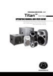 Wharfedale Pro Titan 8 Passive User guide