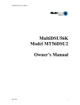 Multitech MT56DSU2 Owner`s manual