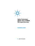 Agilent Technologies E8257D/67D Installation guide