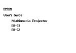 Epson EB-93 User`s guide