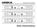 Unika A-800 User manual