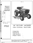 Sears ST12 Lawn Mower 917.25930 Owners Repair Parts Maint Instruction Manual CD 