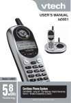VTech ia5851 - Cordless Phone - Operation User`s manual