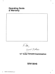 Zenith SRV1304S Operating instructions