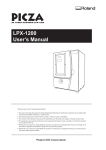 Roland LPX-1200 User`s manual