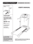 Pro-Form PATL40906.0 User`s manual