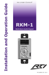 RTI RKM-1 Operating instructions