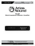 Atlas F6-MF Owner`s manual