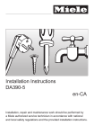 Miele DA 390-5 Installation manual