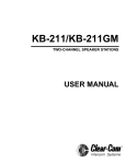 Clear-Com KB-211GM User manual