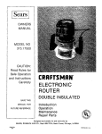 Craftsman 315.17500 Owner`s manual