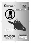 Zenoah GZ4500 Owner`s manual