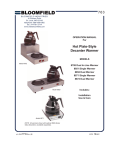 Bloomfield 8872 Specifications