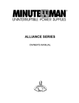 ALLIANCE 120 Series Owner`s manual