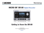 Roland MICRO BR BOSS DIGITAL RECORDER MICRO BR Owner`s manual