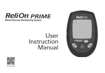 ReliOn Prime Instruction manual