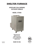 Shelter Furnace SF3042 Owner`s manual