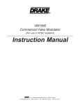 DRAKE VM1550 Instruction manual