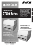 SATO CT400i Series Instruction manual