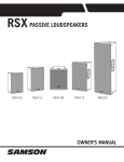Samson RSX110 Owner`s manual