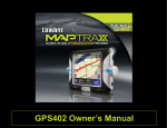 Uniden GPS402 - Maptrax - Automotive GPS Receiver Owner`s manual