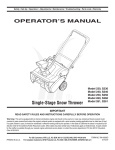 Yard Machines 260 Thru 279 Operator`s manual