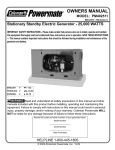 Coleman Powermate PM402511 Specifications