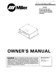 Miller Electric MR-5 Owner`s manual