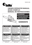 RedMax G5000AVS Specifications