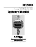 MSI 9300HT Operator`s manual