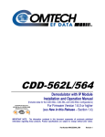 Comtech EF Data Vipersat CDD-564L Product specifications