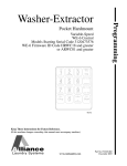 Alliance Laundry Systems 35 Installation manual