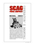 Scag Power Equipment SWZU Operating instructions