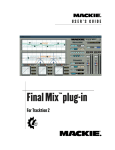 Mackie FINALMIX TRACKTION User`s guide