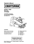 Craftsman 137.216200 Operator`s manual