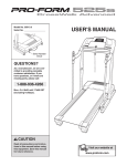 ProForm 30513 User`s manual