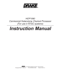 DRAKE HCP1550 Instruction manual
